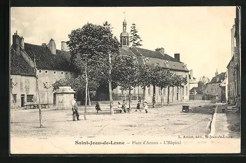 AK Saint-Jean-de-Losne, Place d`Armes, L`Hopital
