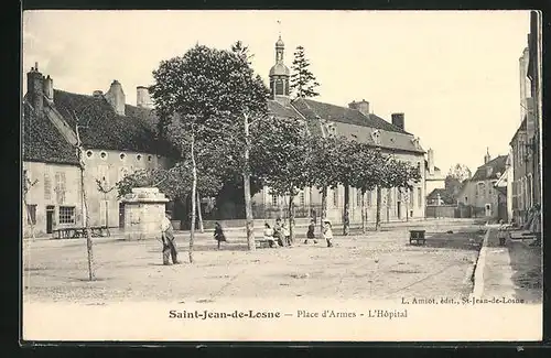 AK Saint-Jean-de-Losne, Place d`Armes, L`Hopital