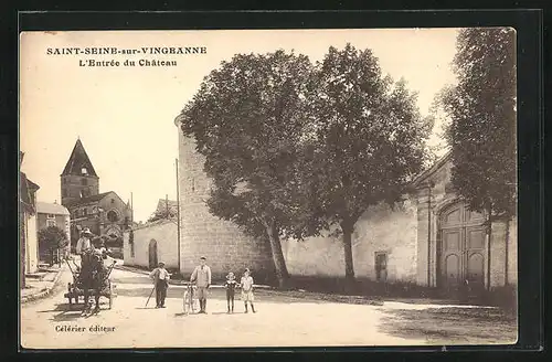 AK Saint-Seine-sur-Vingeanne, L`Entrée du Chateau