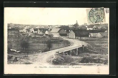 AK Sainte-Colombe-sur-Seine, Vue générale