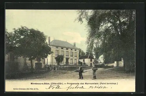 AK Mirebeau-sur-Bèze, Promenade des Marronniers (Point terminus)