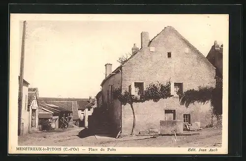 AK Ménétreux-le-Pitois, Place du Puits