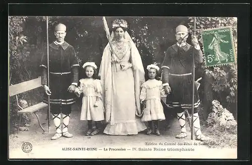 AK Alise-Sainte-Reine, La Procession, Sainte Reine triomphante