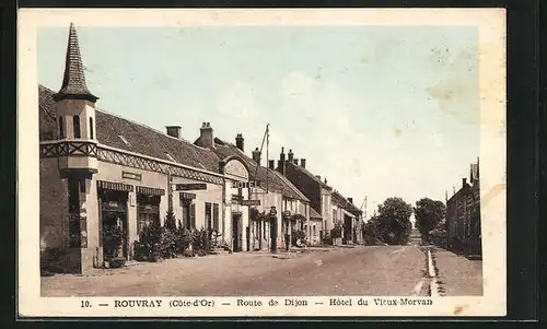 AK Rouvray, Route de Dijon, Hôtel du Vieux-Morvan