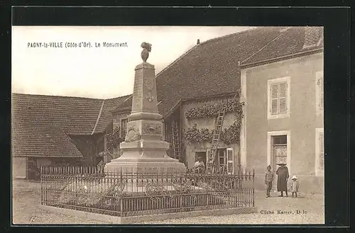 AK Pagny-la-Ville, Le Monument