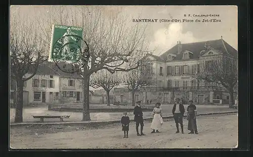 AK Santenay, Place du Jet-d'Eau