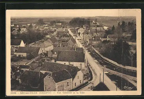 AK Arc-sur-Tille, Vue generale et la Tille