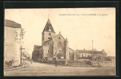 AK Saint-Seine-sur-Vingeanne, L`Eglise, Kirche