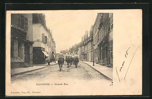 AK Auxonne, Grande Rue, Strassenpartie