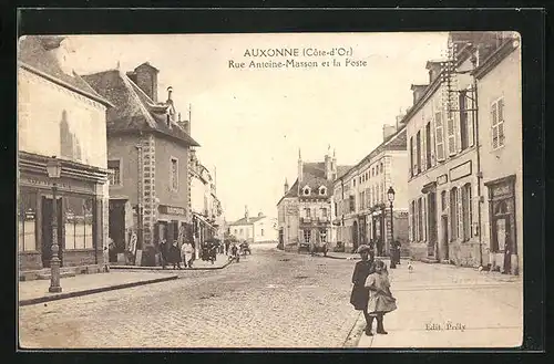 AK Auxonne, Rue Antoine-Masson et la Poste