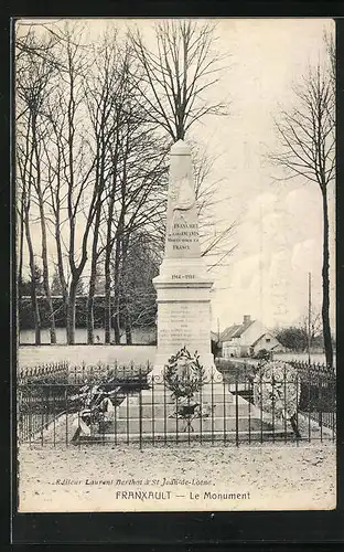 AK Franxault, Le Monument, Denkmal