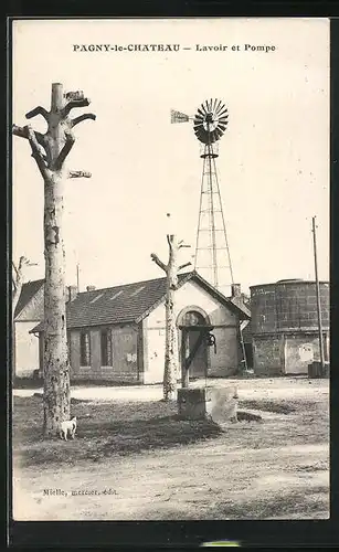 AK Pagny-le-Chateau, Lavoir et Pompe