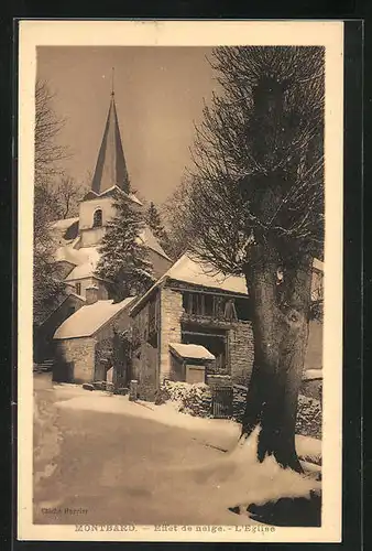 AK Montbard, Effet de neige, l'Eglise