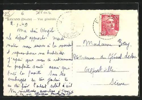 AK Bavans, Vue generale