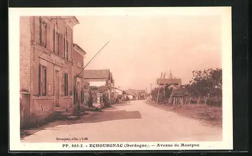 AK Echourgnac, Avenue de Montpon