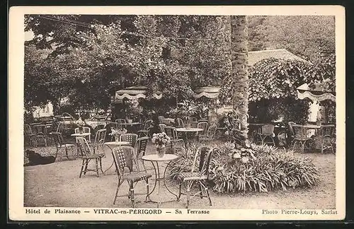 AK Vitrac-en-Périgord, Hôtel de Plaisance, Sa Terrasse