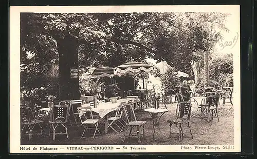 AK Vitrac-en-Périgord, Hôtel de Plaisance, Sa Terrasse