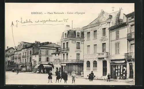 AK Ribérac, Place Nationale, Caisse d`Épargne