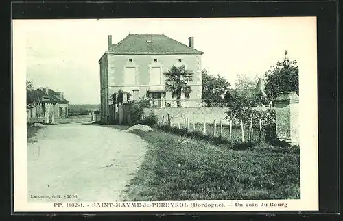 AK Saint-Maiyme-de-Rereyrol, Un coin de Bourg, Strassenpartie