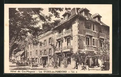 AK Les Eysiez-en-Périgord, Hôtel de Cro-Magnon
