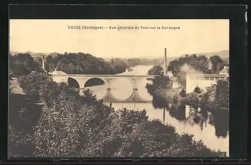 AK Couze, Vue générale du Pont sur la Dordogne