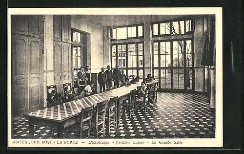 AK La Force, Asiles John Bost, l'Espérance, Pavillon annexe, la Grande Salle