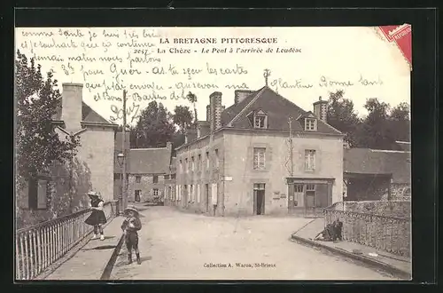 AK La Chèze, La Pont à l`arrivée de Loudéac