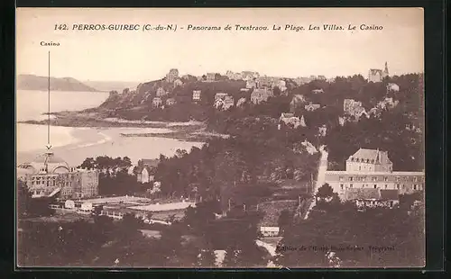 AK Perros-Guirec, Ploumanac`h le Château de Coastaeres où Sienkiewicz ecrivit son célèbre roman Quo Vadis