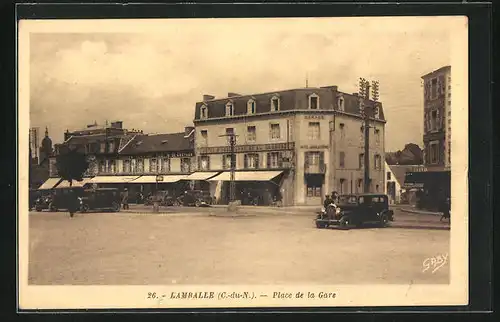 AK Lamballe, Place de la Gare