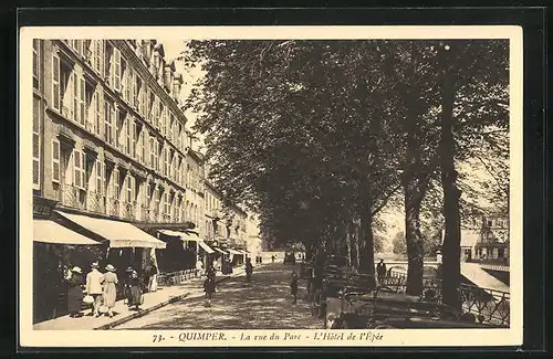 AK Quimper, La rue du Parc, l`Hotel de l`Epee