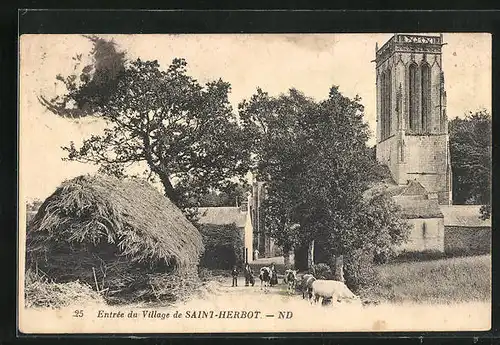 AK Saint-Herbot, Entrée du Village