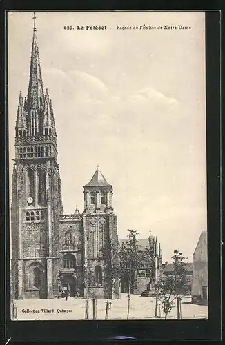 AK Le Folgoet, Facade de l`Église de Notre-Dame