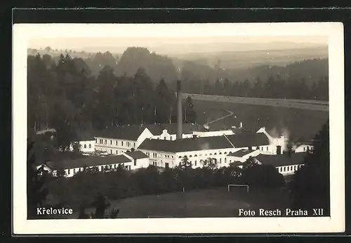 AK Krelovice, Blick auf Fabrik