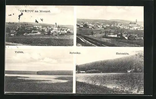 AK Opatov na Morave, Vidlák, Rybníky, Panorama