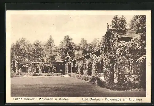 AK Bad Darkau, Kolonnade am Brunnen