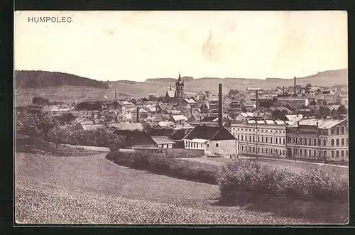 AK Humpolec, Panoramablick zum Ort