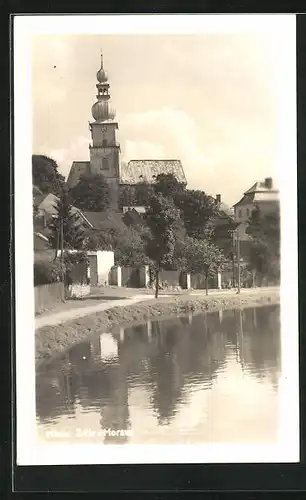 AK Mesto Zdar, Blick auf die Kirche