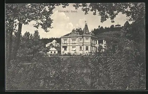 AK Nemecky Brod, Schloss mit Schlossteich