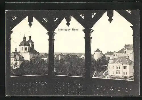 AK Nemecky Brod, Ortspartie vom Turmfenster aus gesehen