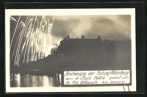 AK Würzburg, Beschiessung der Festung Würzburg 1924