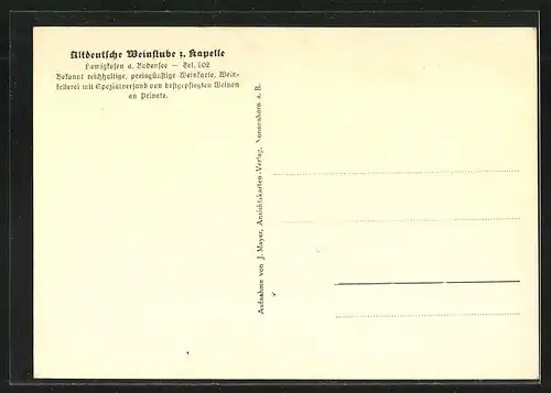 AK Hemigkofen a. B., Altdeutsches Gasthaus Zur Kapelle