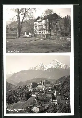 AK Berchtesgaden, Hotel-Pension Haus Erika, Ortsansicht