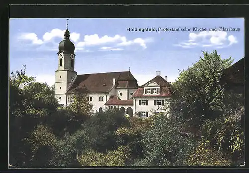 AK Heidingsfeld, Protestantische Kirche und Pfarrhaus