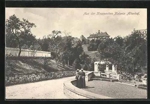 AK Essen / Ruhr, Kruppsche Kolonie Altenhof im Sommer