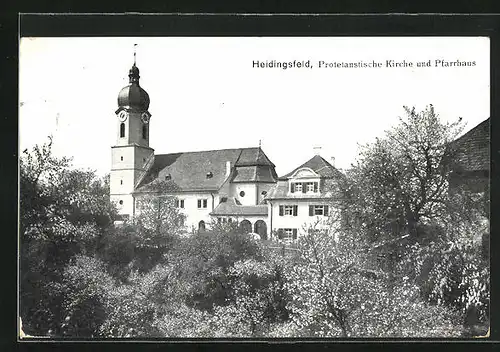 AK Heidingsfeld, Protestantische Kirche und Pfarrhaus