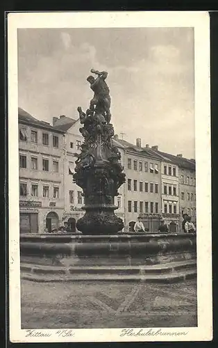 AK Zittau i/Sa, Blick nach dem Herkulesbrunnen