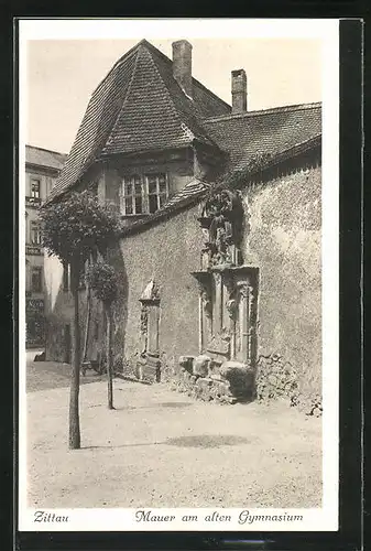 AK Zittau, Mauer am alten Gymnasium