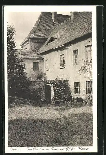 AK Zittau i. Sa., im Garten des Dornspach'schen Hauses