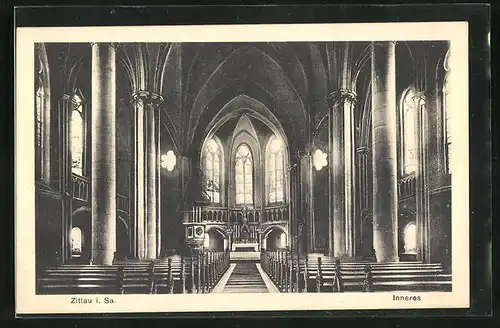 AK Zittau i. Sa., Katholische Marienkirche, Innenansicht