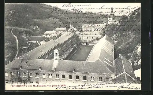 AK Malonne, Pensionnat de Malonne, Vue prise du Midi